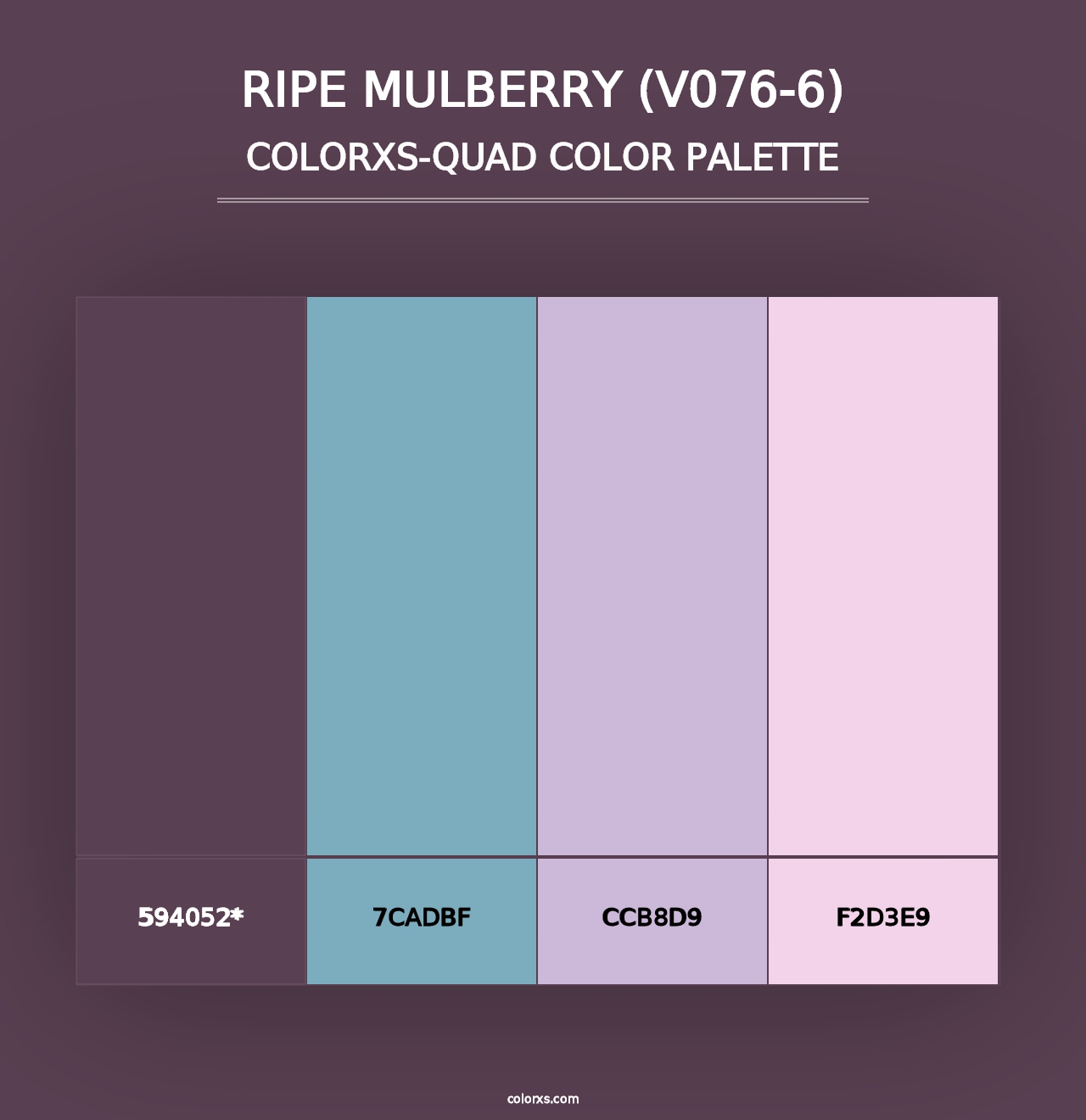 Ripe Mulberry (V076-6) - Colorxs Quad Palette