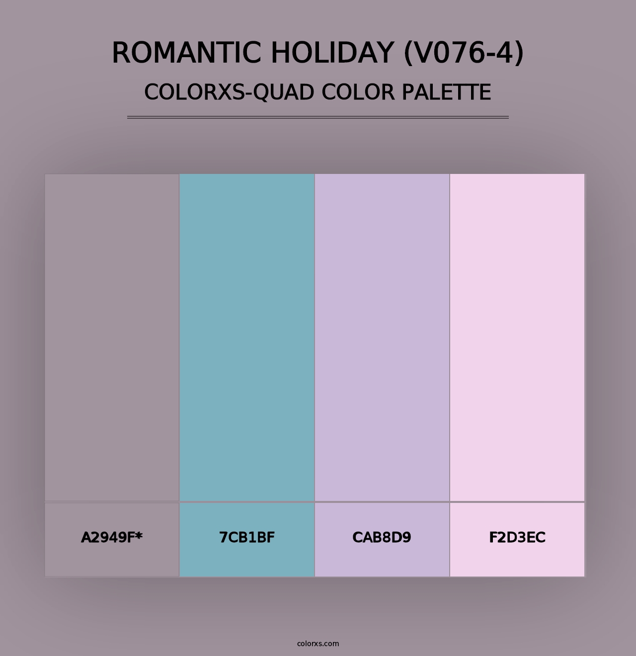 Romantic Holiday (V076-4) - Colorxs Quad Palette