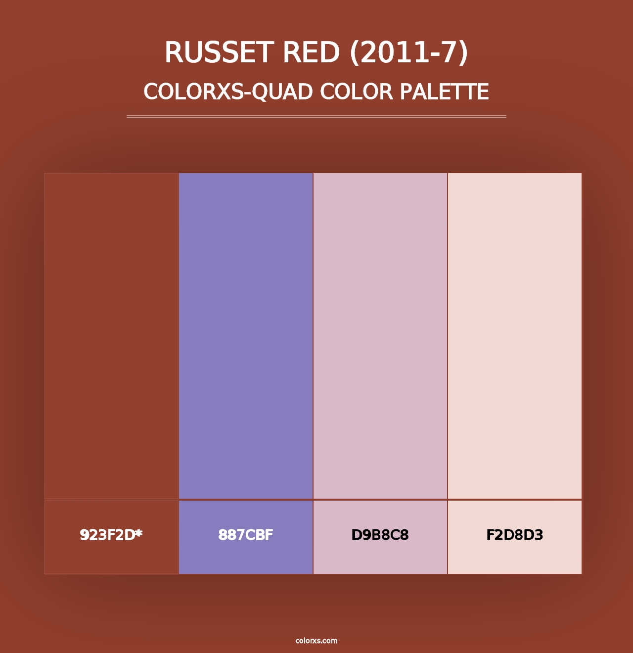 Russet Red (2011-7) - Colorxs Quad Palette