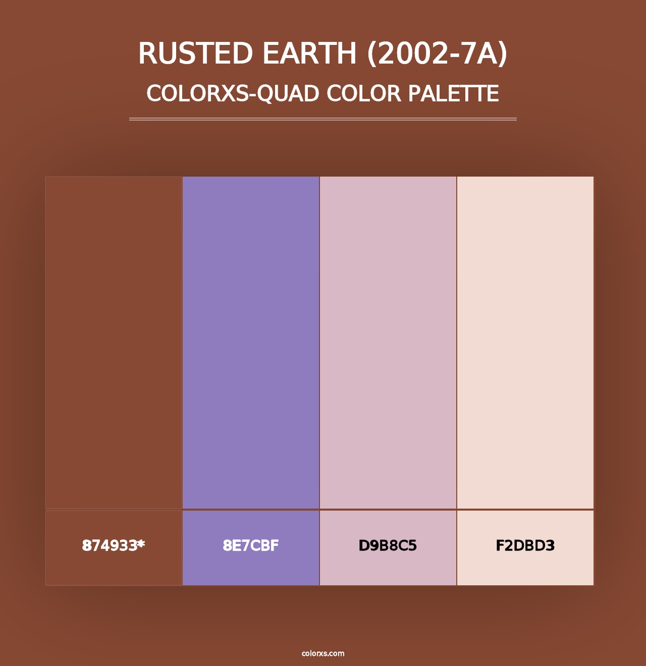 Rusted Earth (2002-7A) - Colorxs Quad Palette