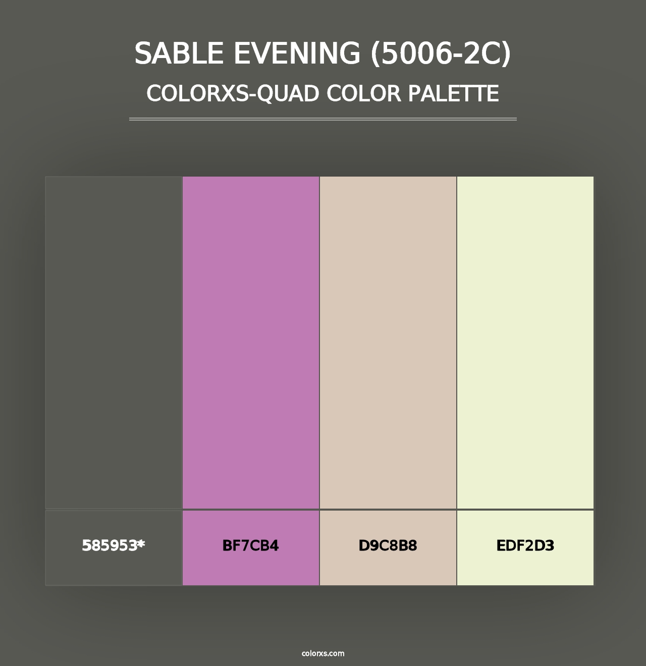 Sable Evening (5006-2C) - Colorxs Quad Palette