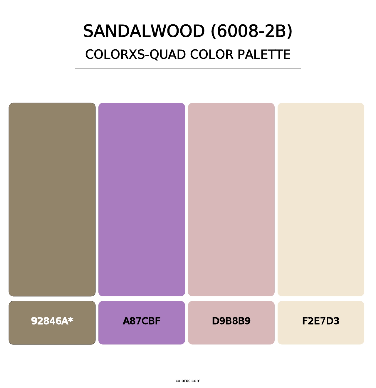 Sandalwood (6008-2B) - Colorxs Quad Palette