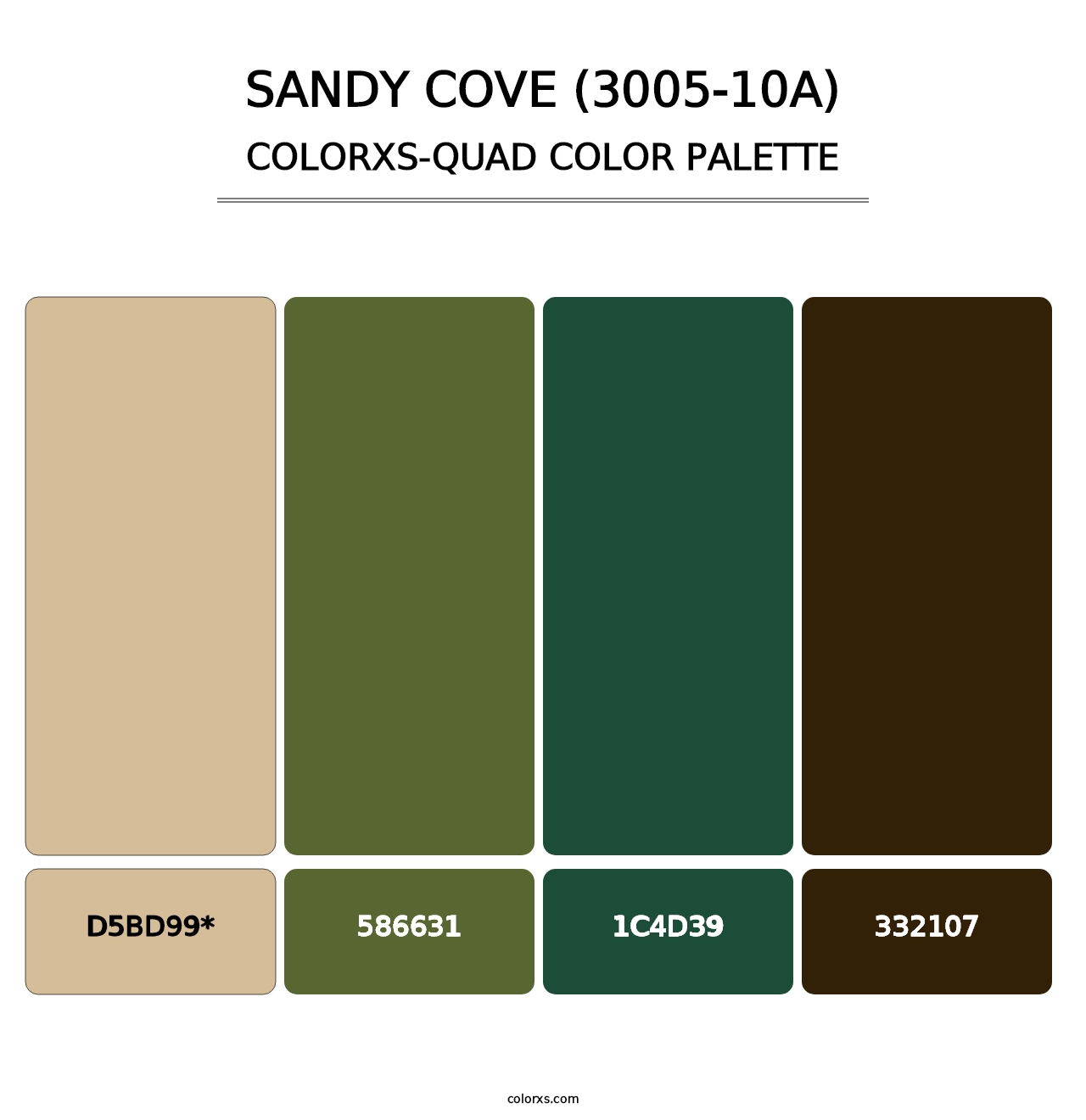 Sandy Cove (3005-10A) - Colorxs Quad Palette