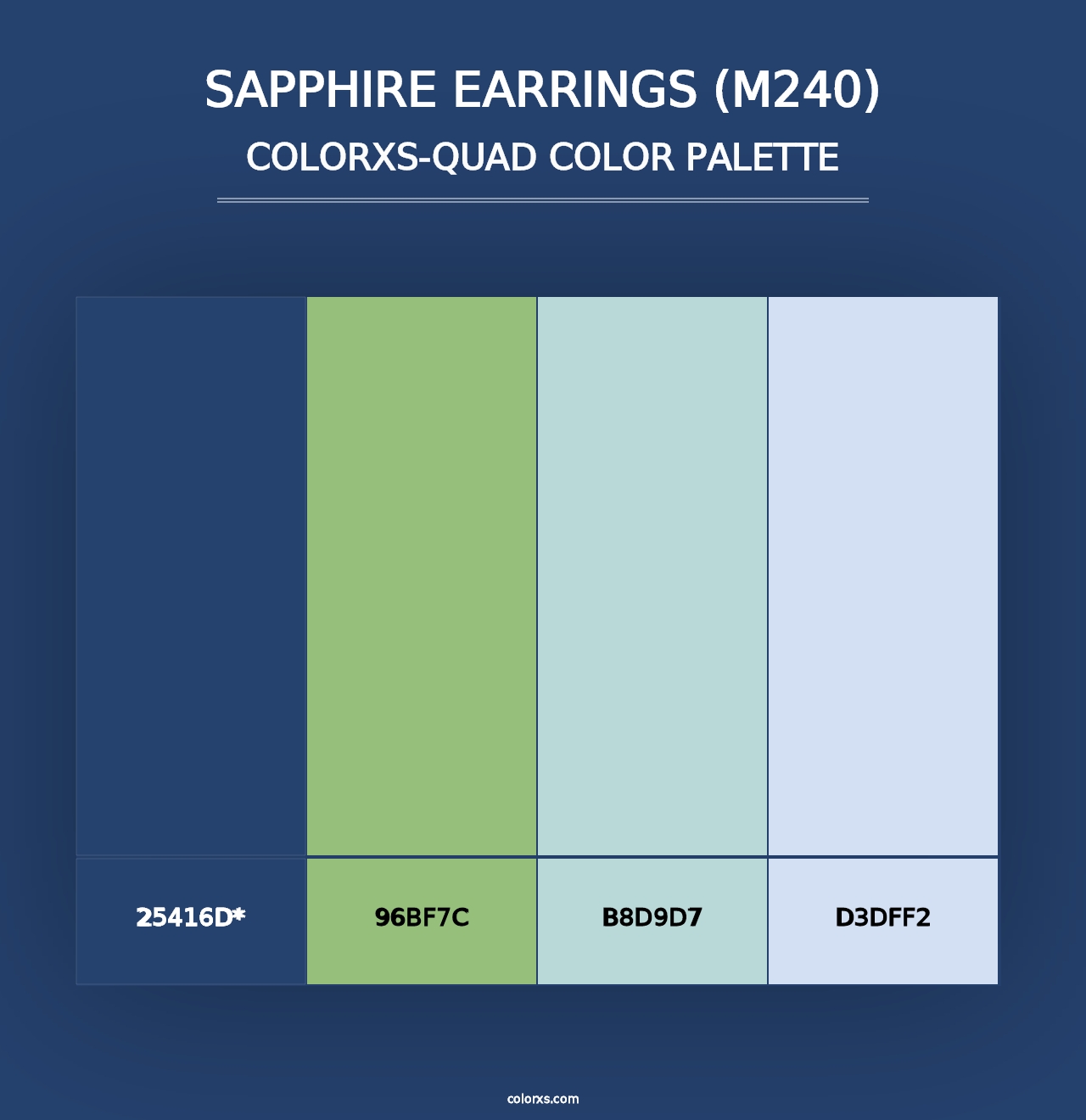 Sapphire Earrings (M240) - Colorxs Quad Palette