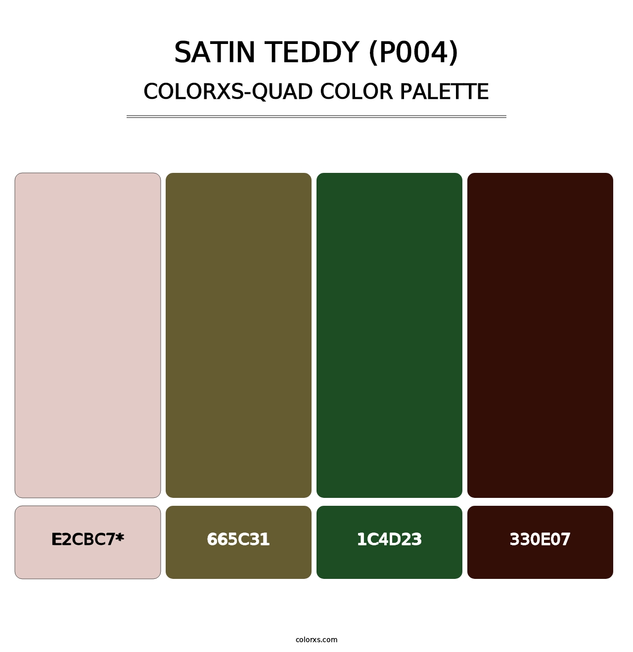 Satin Teddy (P004) - Colorxs Quad Palette