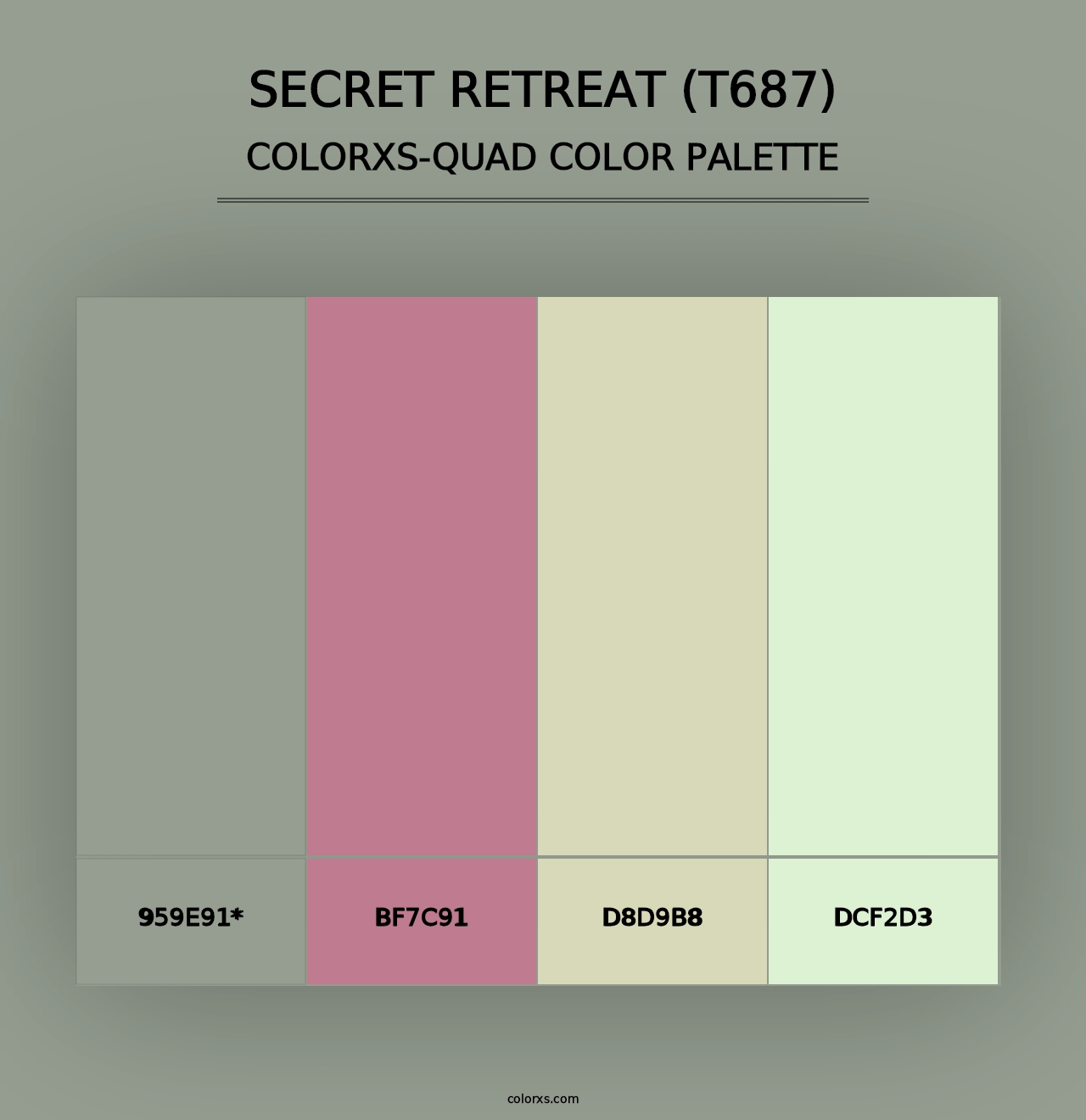 Secret Retreat (T687) - Colorxs Quad Palette