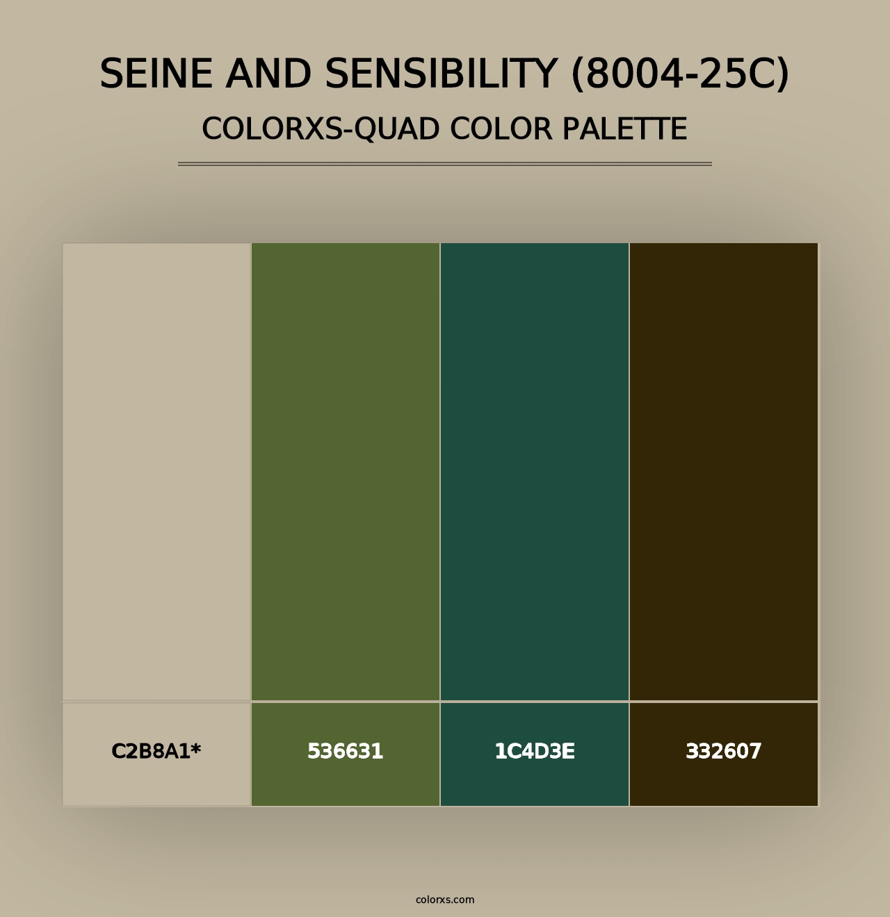 Seine and Sensibility (8004-25C) - Colorxs Quad Palette