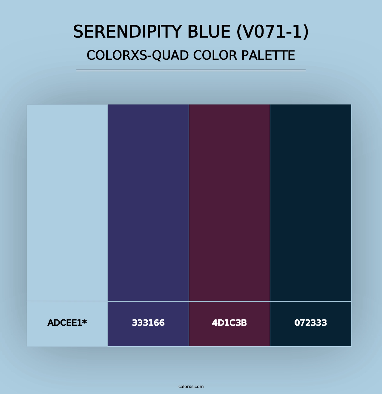 Serendipity Blue (V071-1) - Colorxs Quad Palette