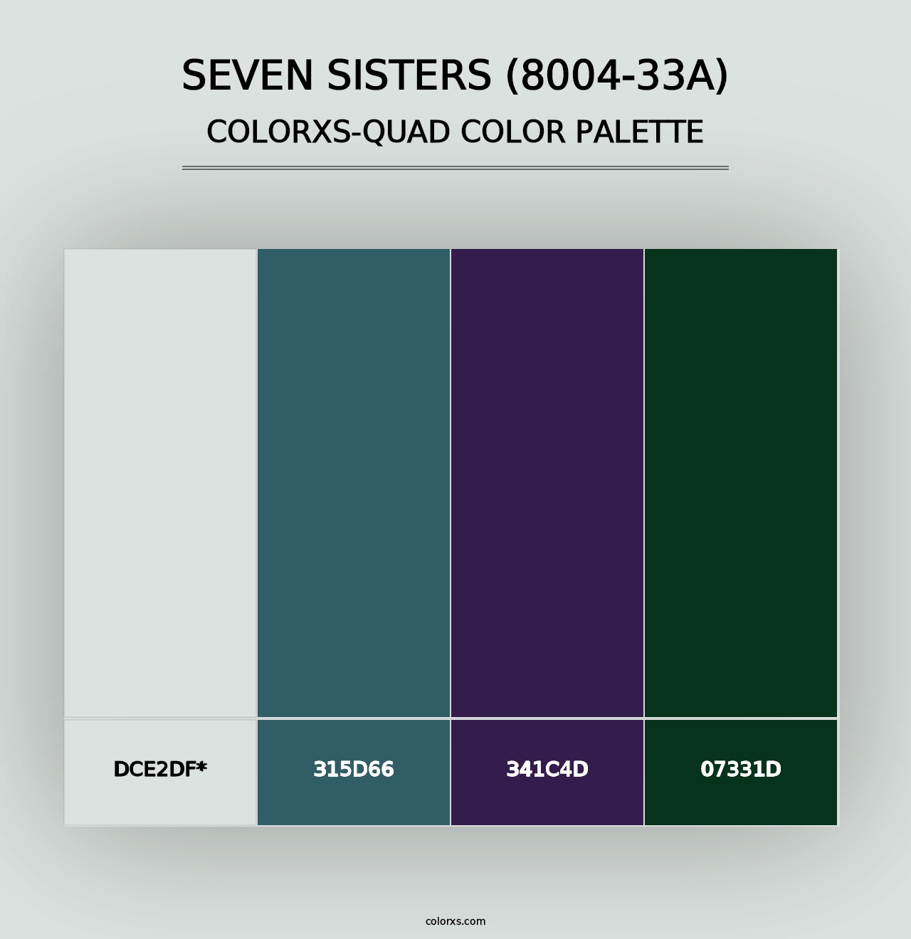 Seven Sisters (8004-33A) - Colorxs Quad Palette