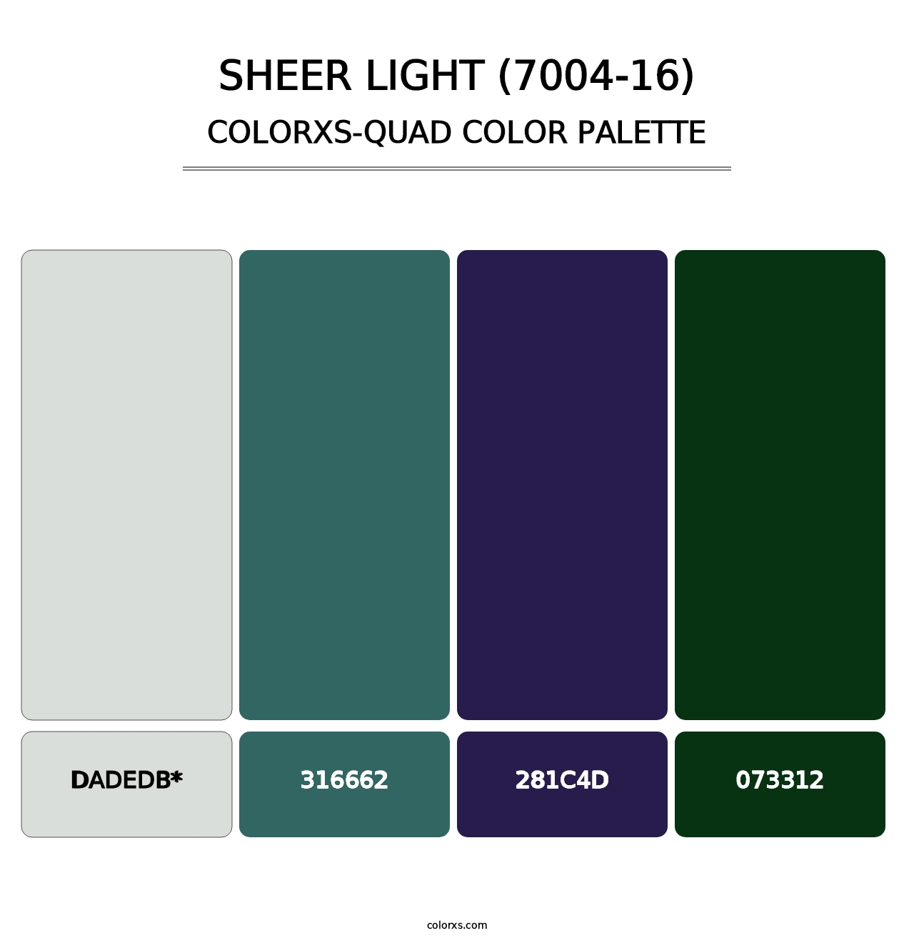 Sheer Light (7004-16) - Colorxs Quad Palette