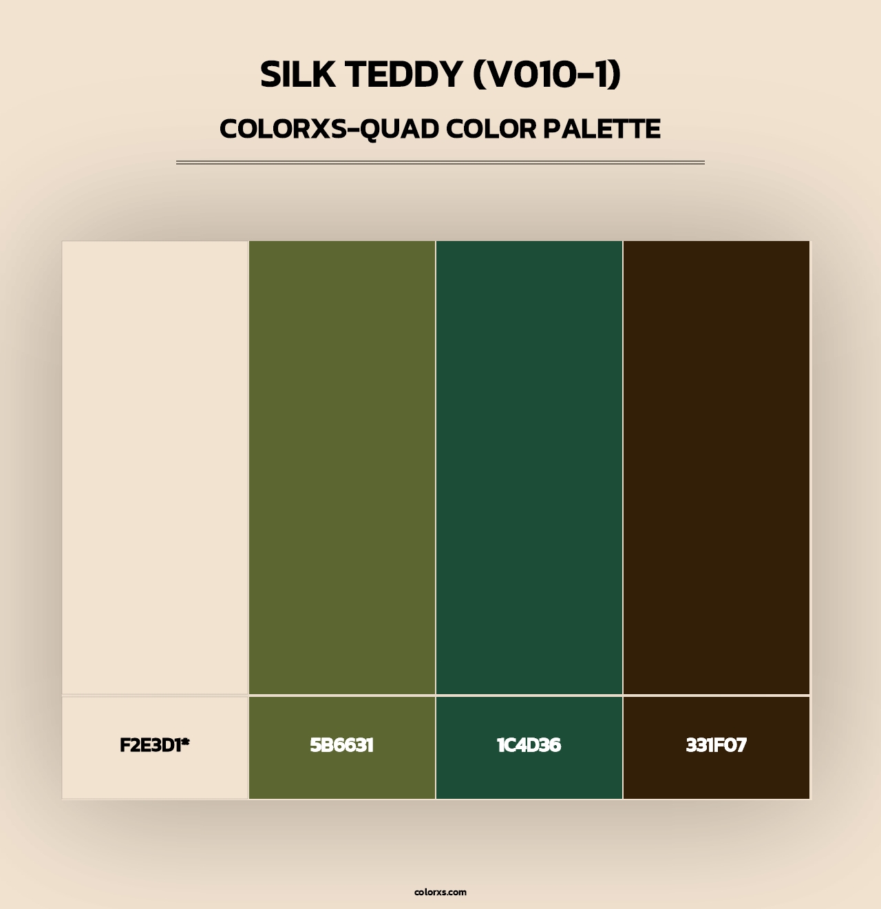 Silk Teddy (V010-1) - Colorxs Quad Palette