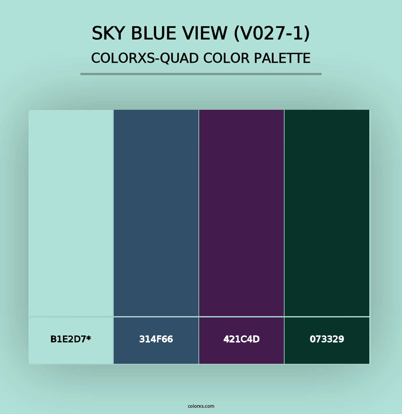 Sky Blue View (V027-1) - Colorxs Quad Palette