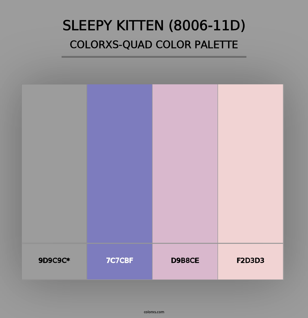 Sleepy Kitten (8006-11D) - Colorxs Quad Palette