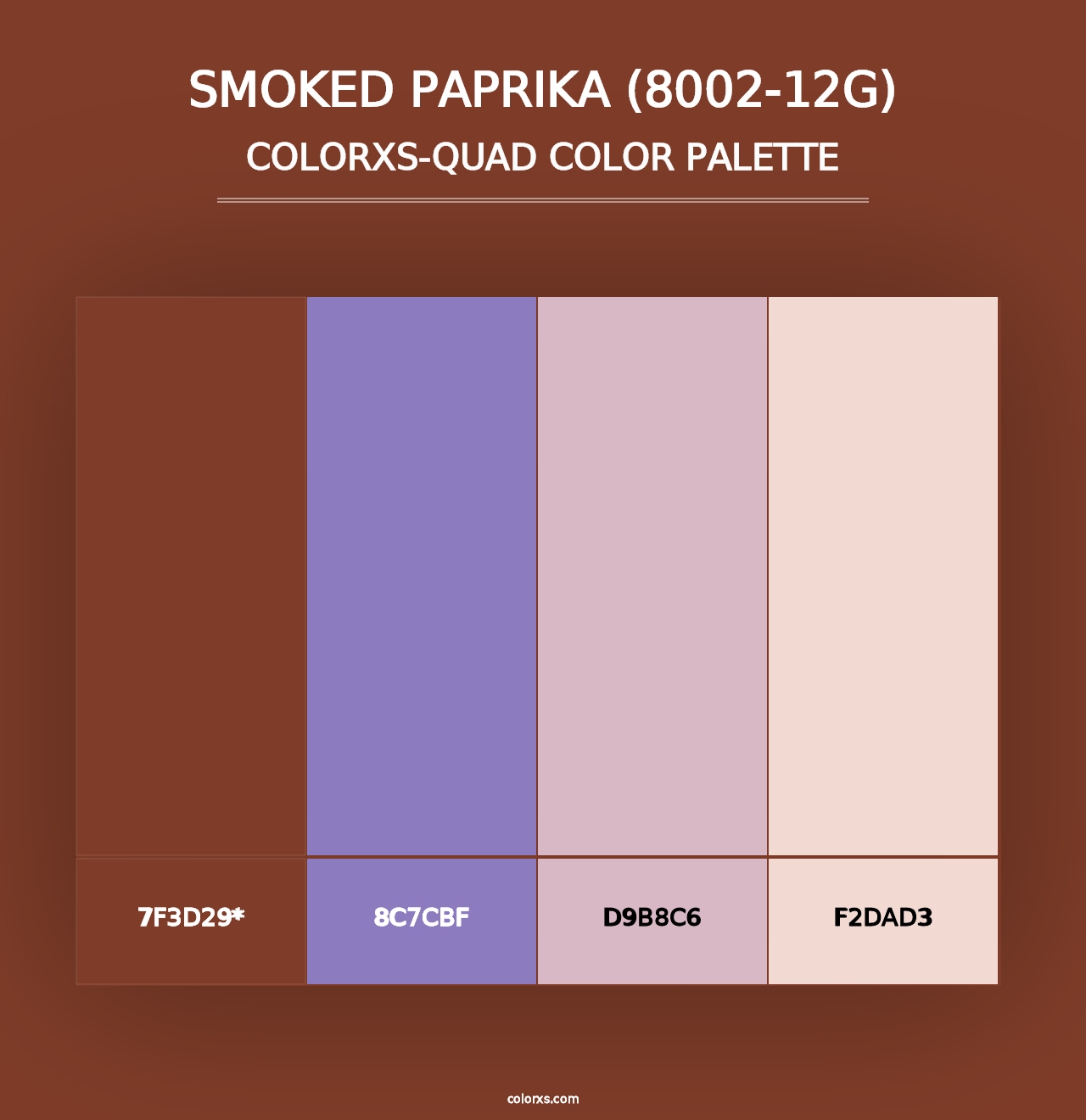 Smoked Paprika (8002-12G) - Colorxs Quad Palette