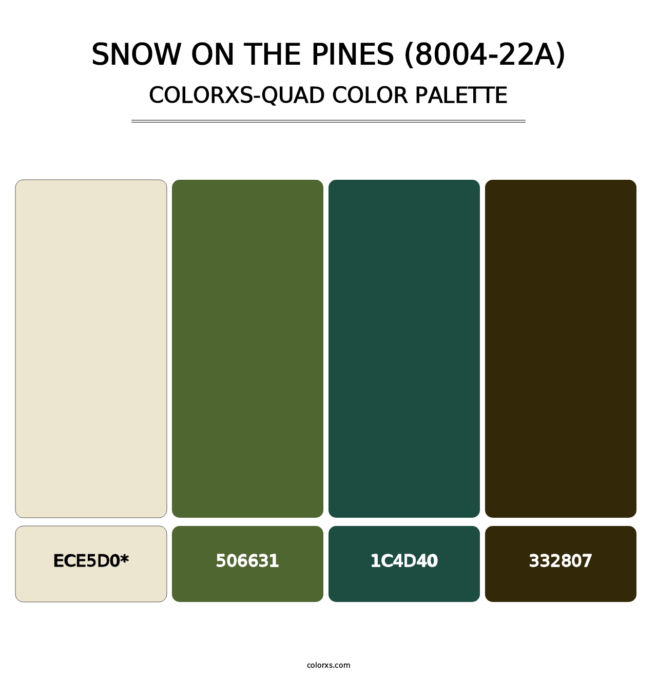 Snow on the Pines (8004-22A) - Colorxs Quad Palette