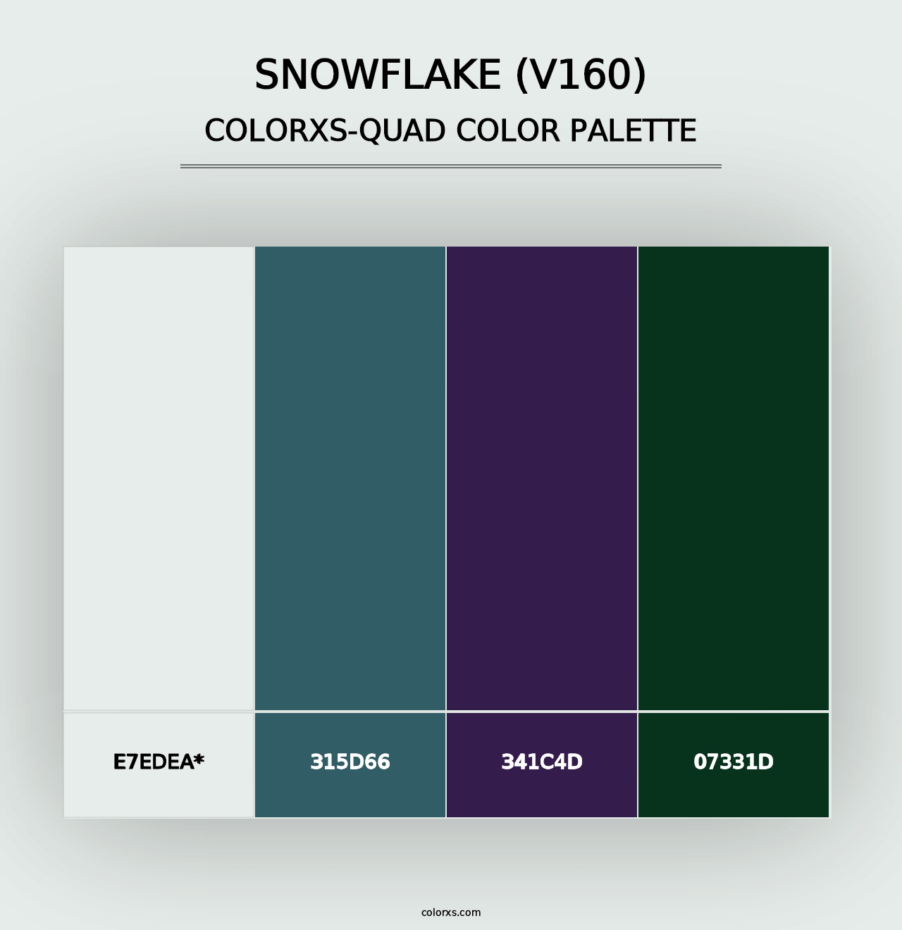 Snowflake (V160) - Colorxs Quad Palette