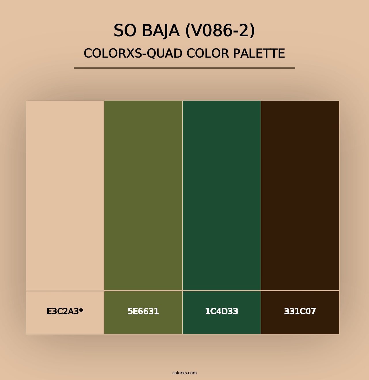 So Baja (V086-2) - Colorxs Quad Palette