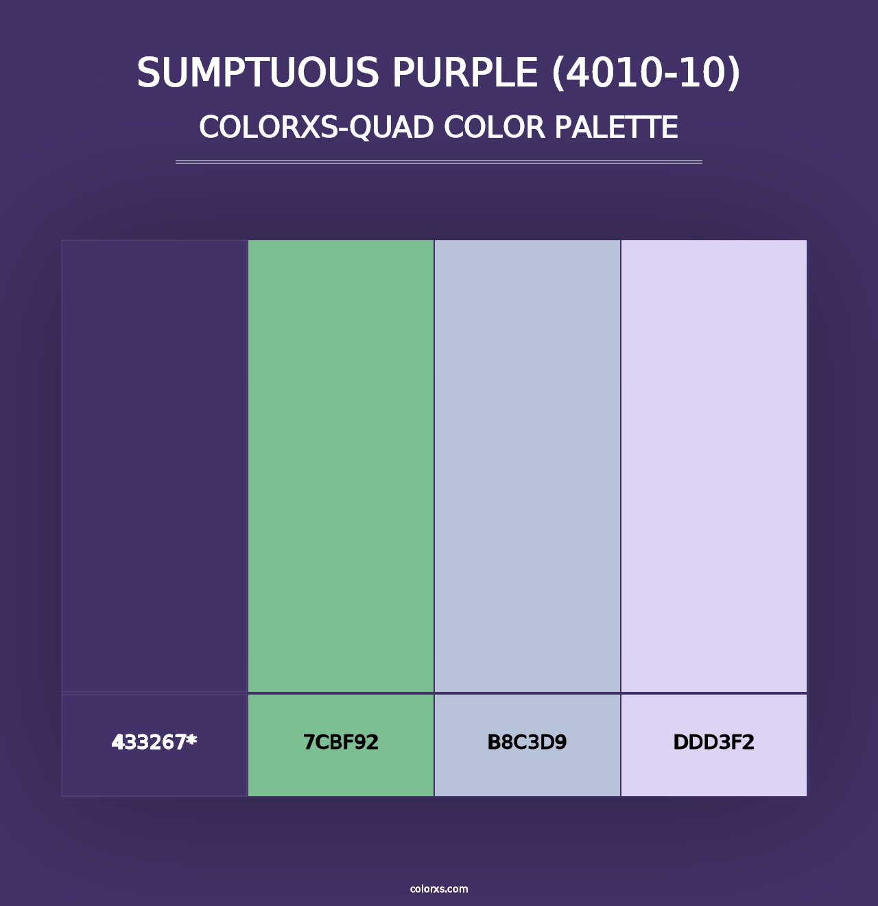 Sumptuous Purple (4010-10) - Colorxs Quad Palette