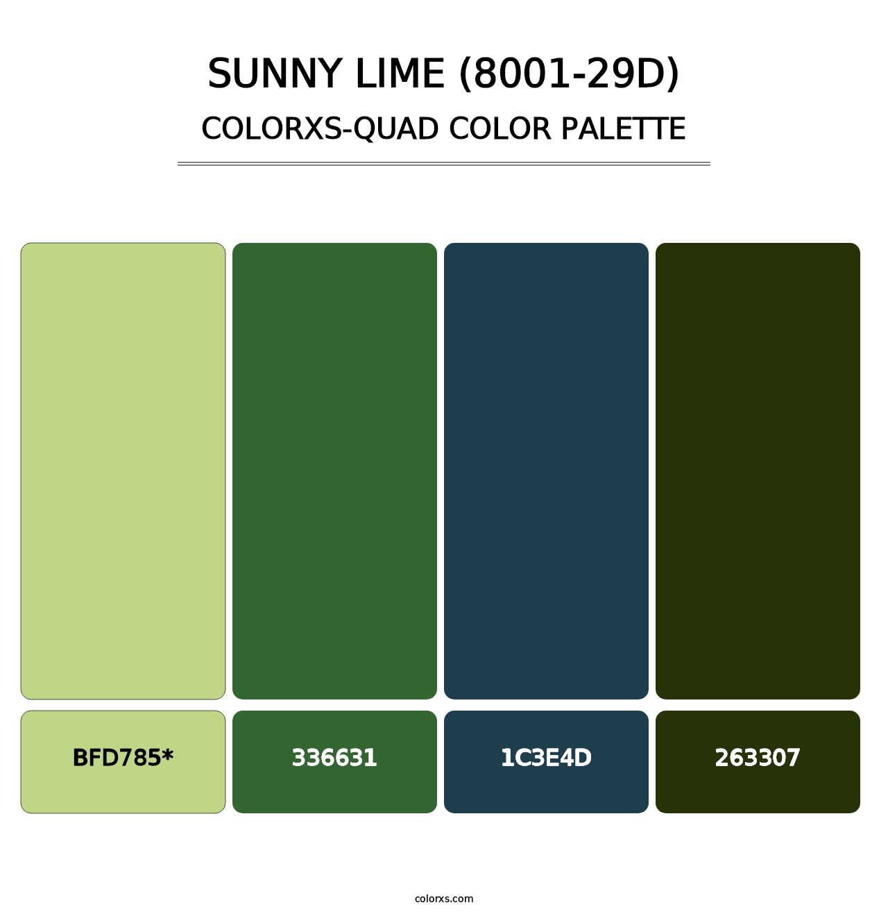 Sunny Lime (8001-29D) - Colorxs Quad Palette