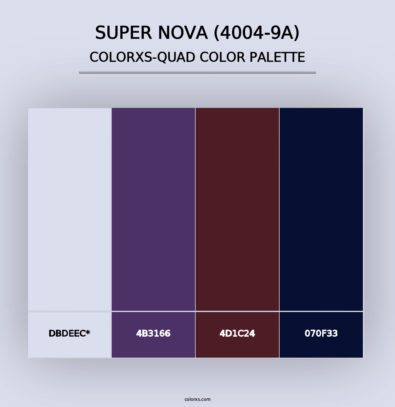 Super Nova (4004-9A) - Colorxs Quad Palette