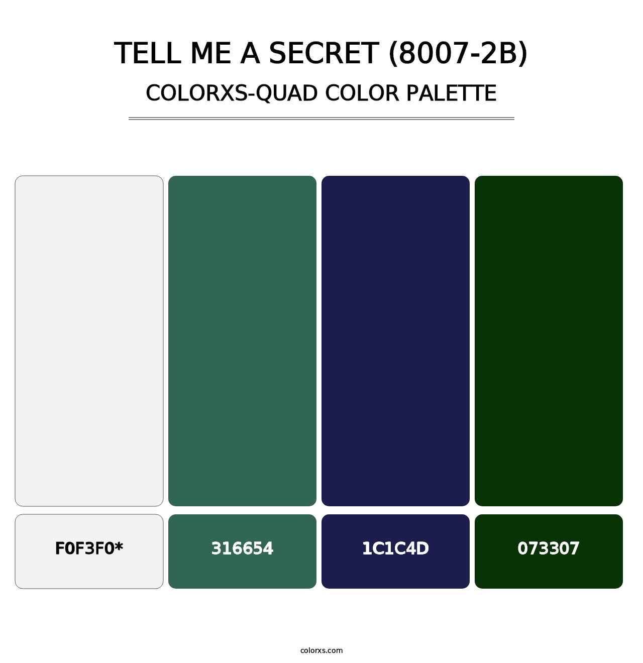 Tell Me a Secret (8007-2B) - Colorxs Quad Palette