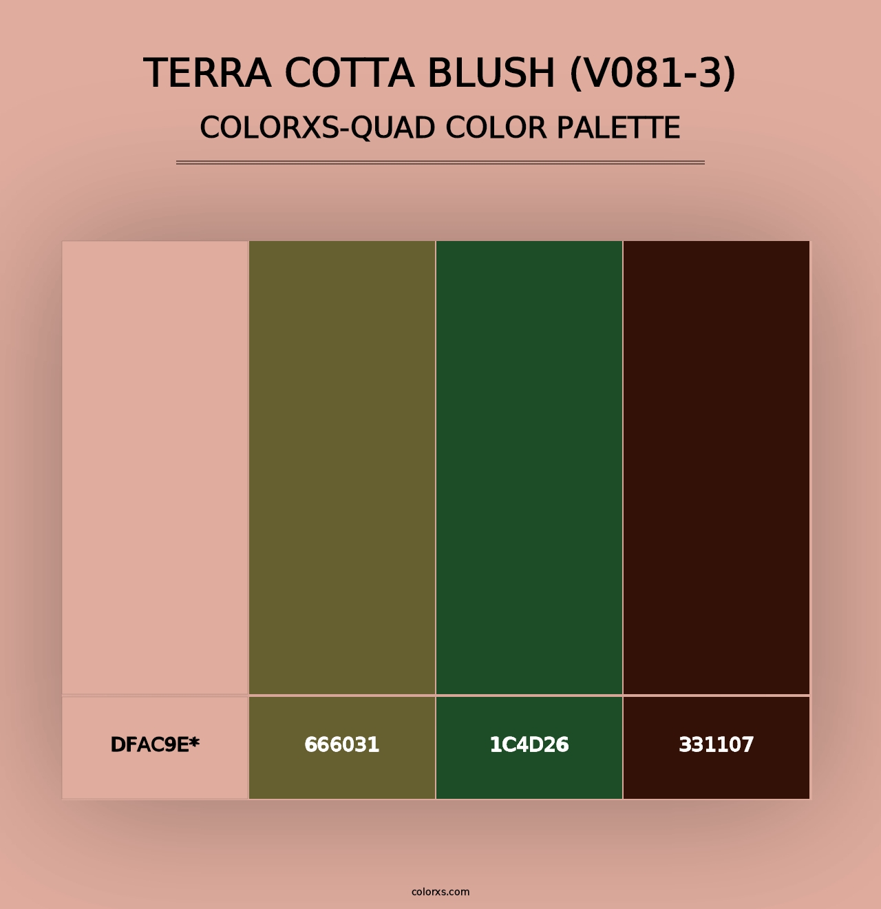 Terra Cotta Blush (V081-3) - Colorxs Quad Palette