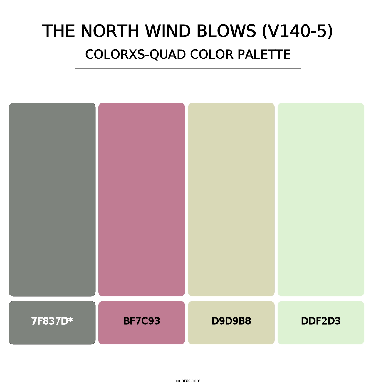 The North Wind Blows (V140-5) - Colorxs Quad Palette