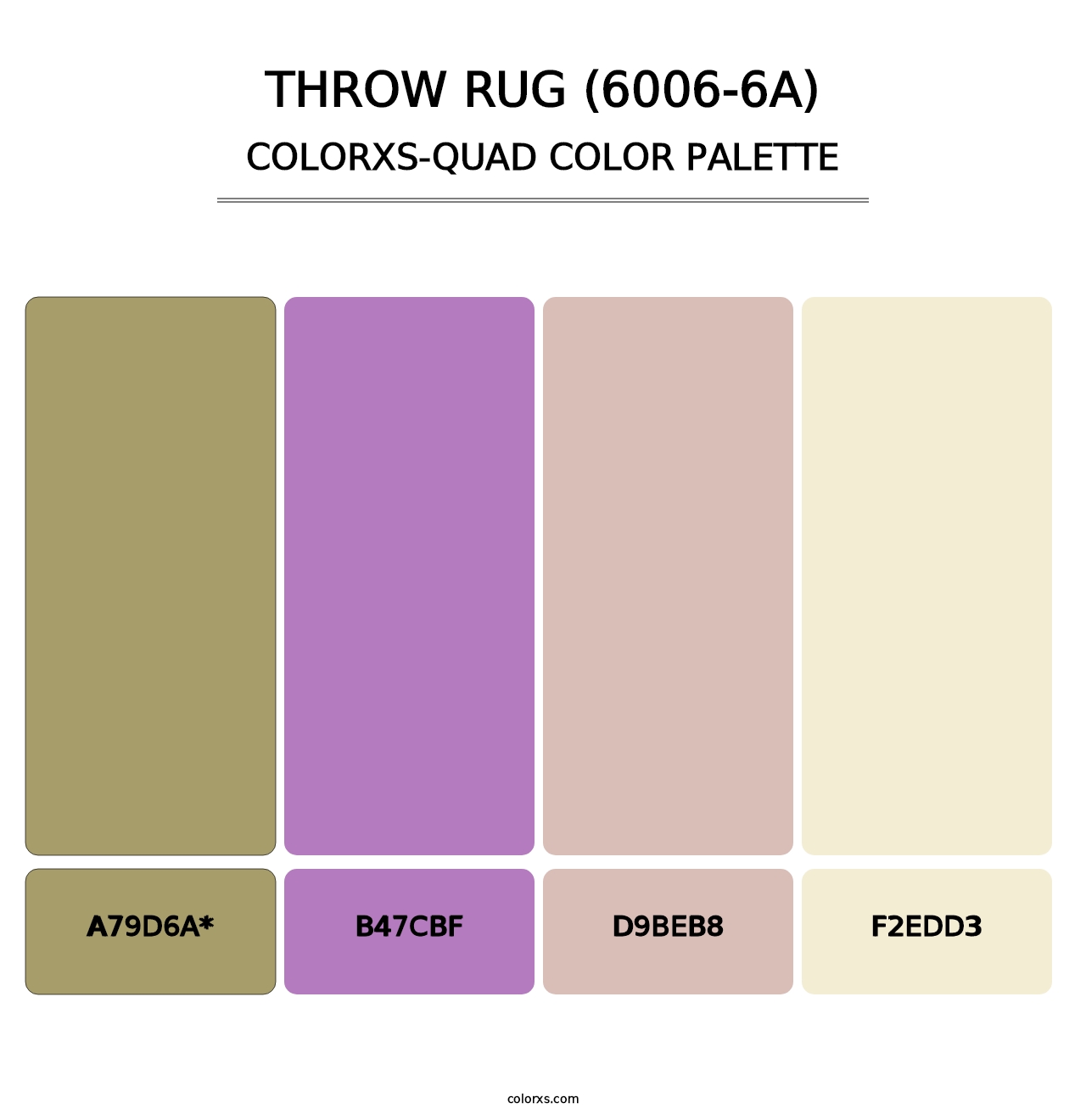 Throw Rug (6006-6A) - Colorxs Quad Palette