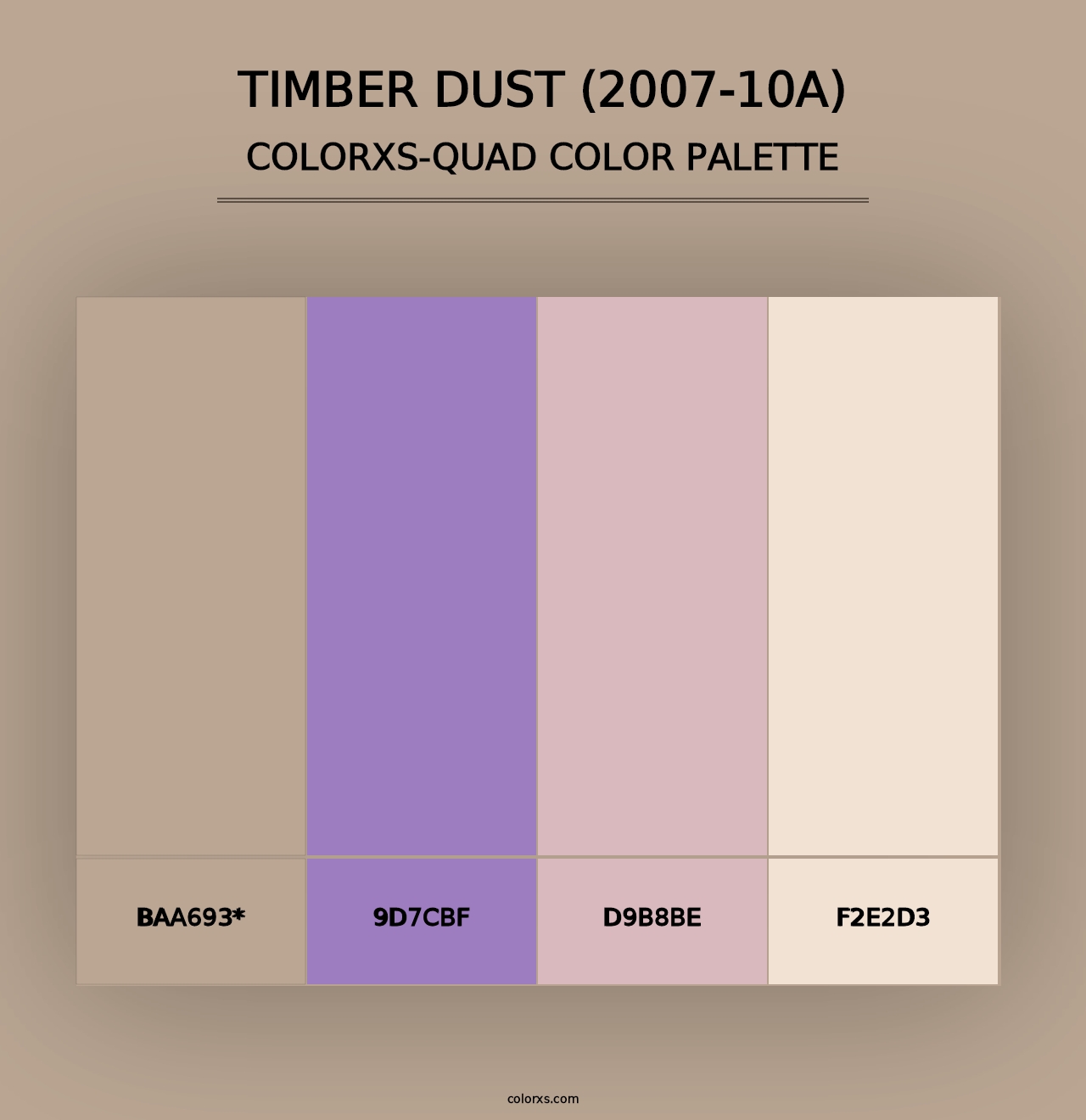 Timber Dust (2007-10A) - Colorxs Quad Palette