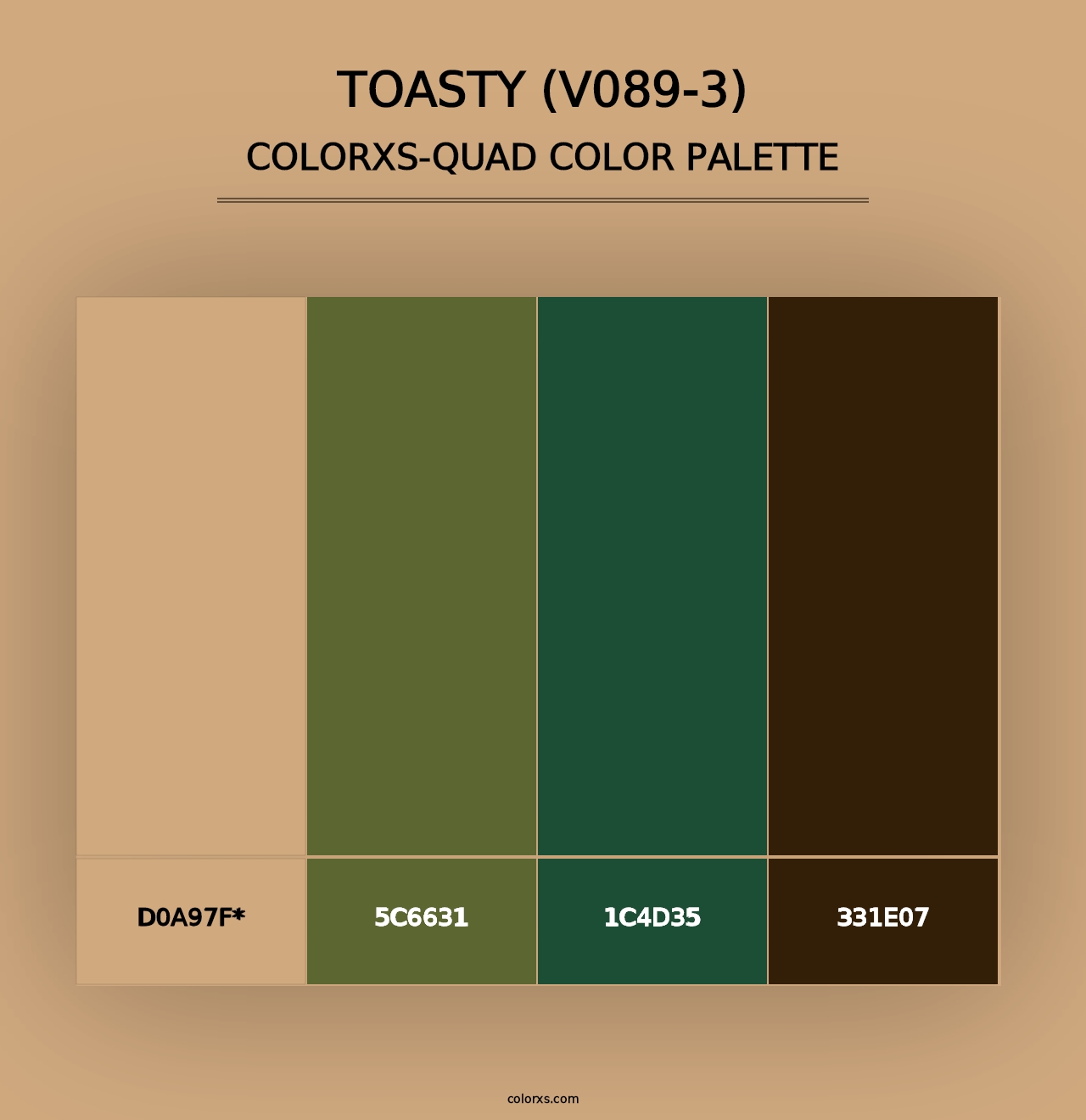 Toasty (V089-3) - Colorxs Quad Palette