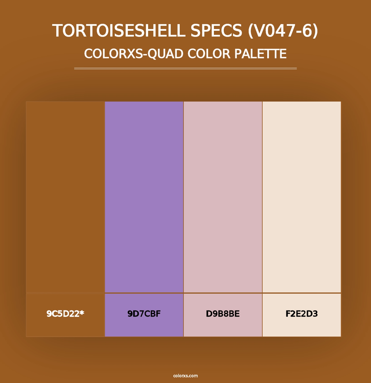 Tortoiseshell Specs (V047-6) - Colorxs Quad Palette