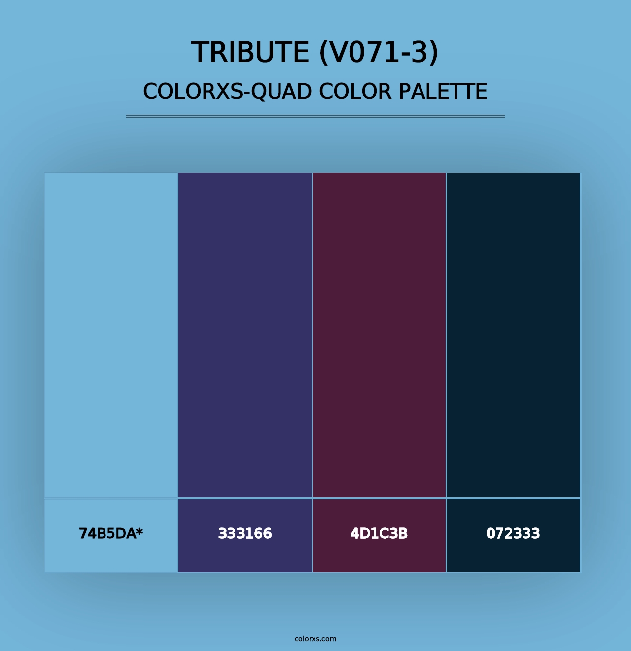 Tribute (V071-3) - Colorxs Quad Palette