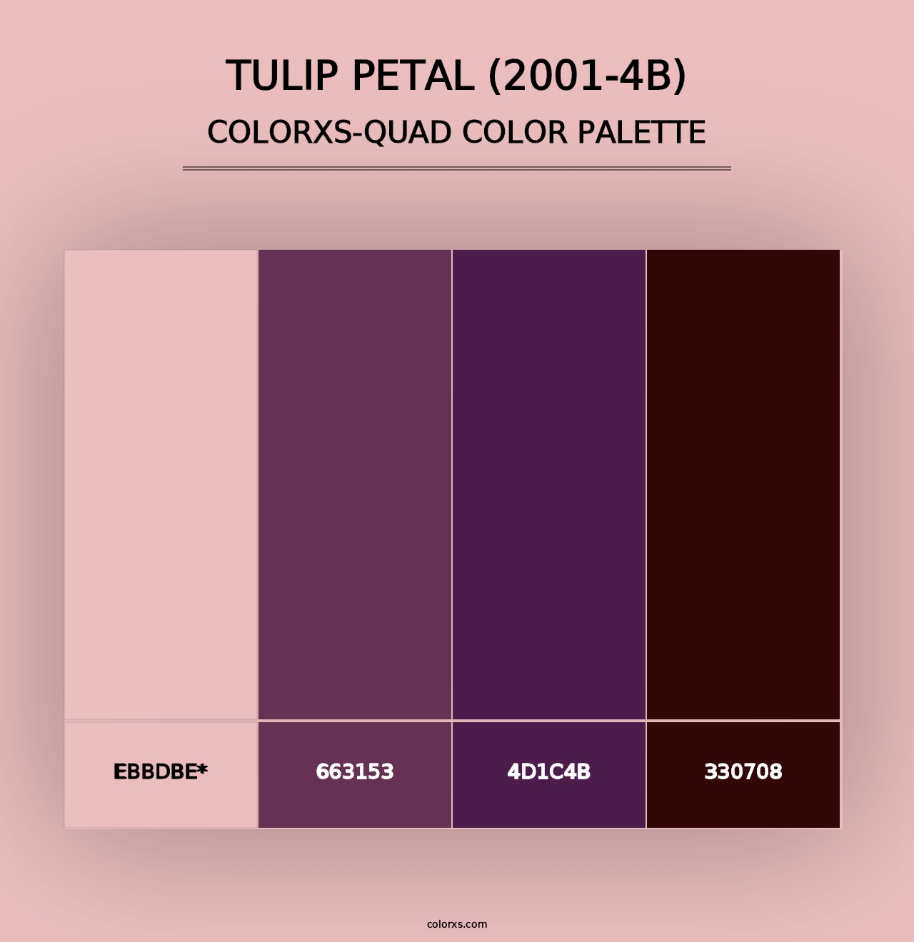 Tulip Petal (2001-4B) - Colorxs Quad Palette