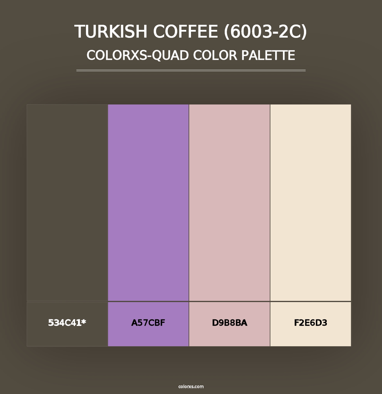 Turkish Coffee (6003-2C) - Colorxs Quad Palette