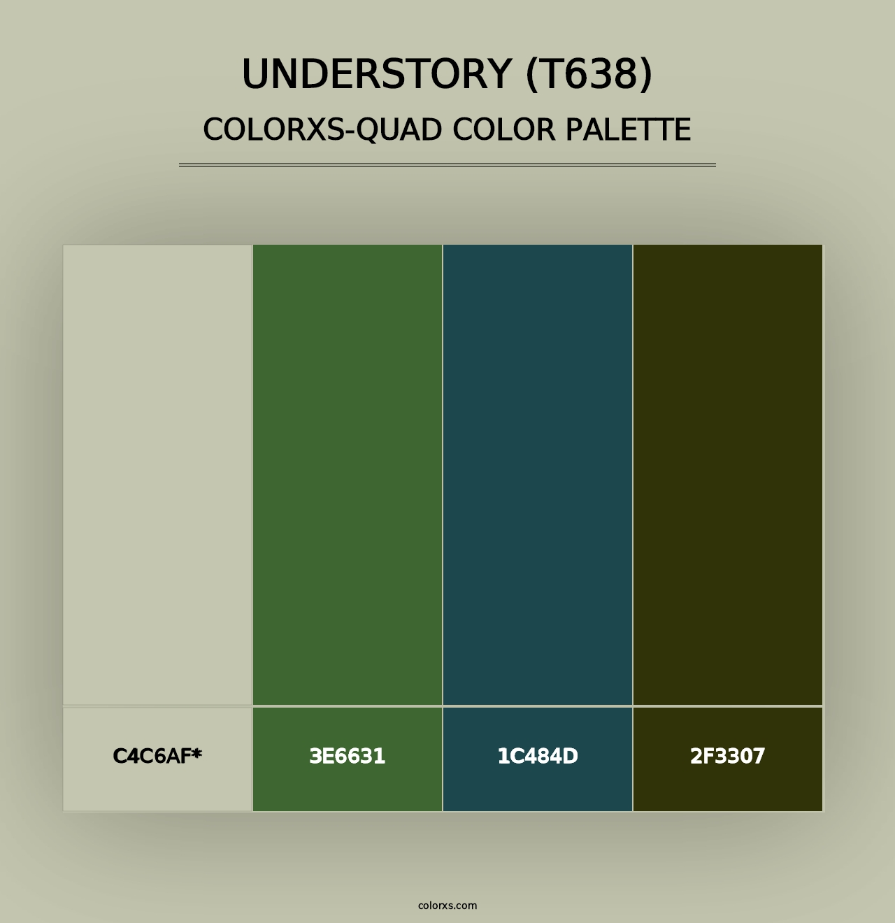 Understory (T638) - Colorxs Quad Palette