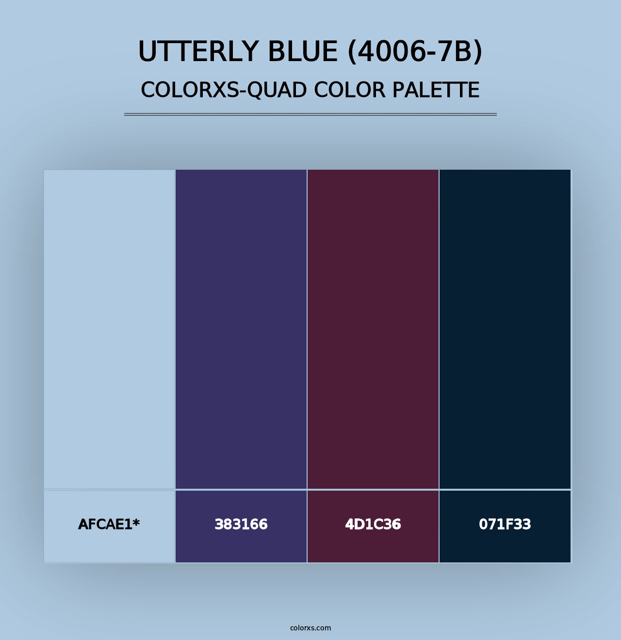 Utterly Blue (4006-7B) - Colorxs Quad Palette