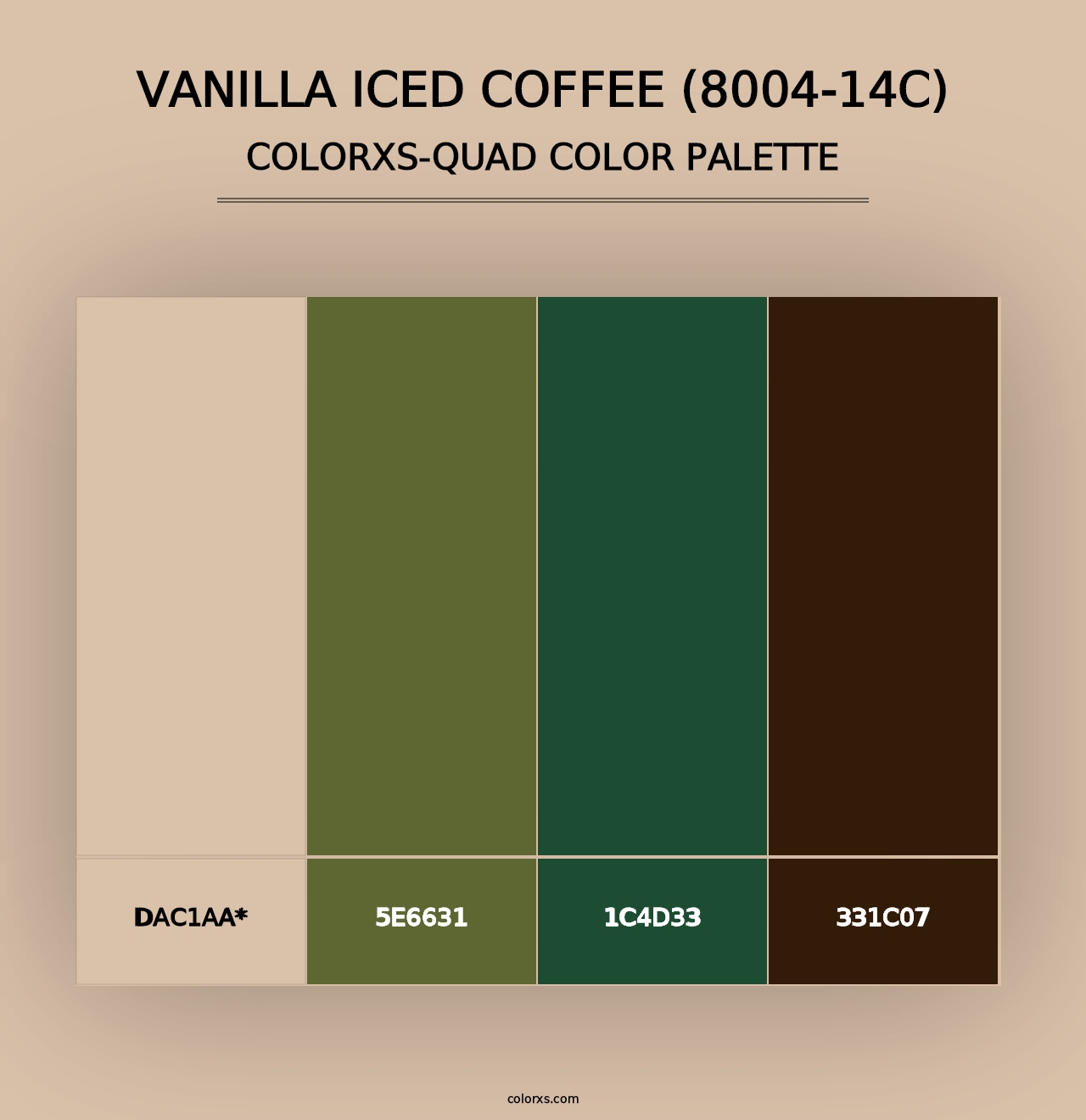 Vanilla Iced Coffee (8004-14C) - Colorxs Quad Palette