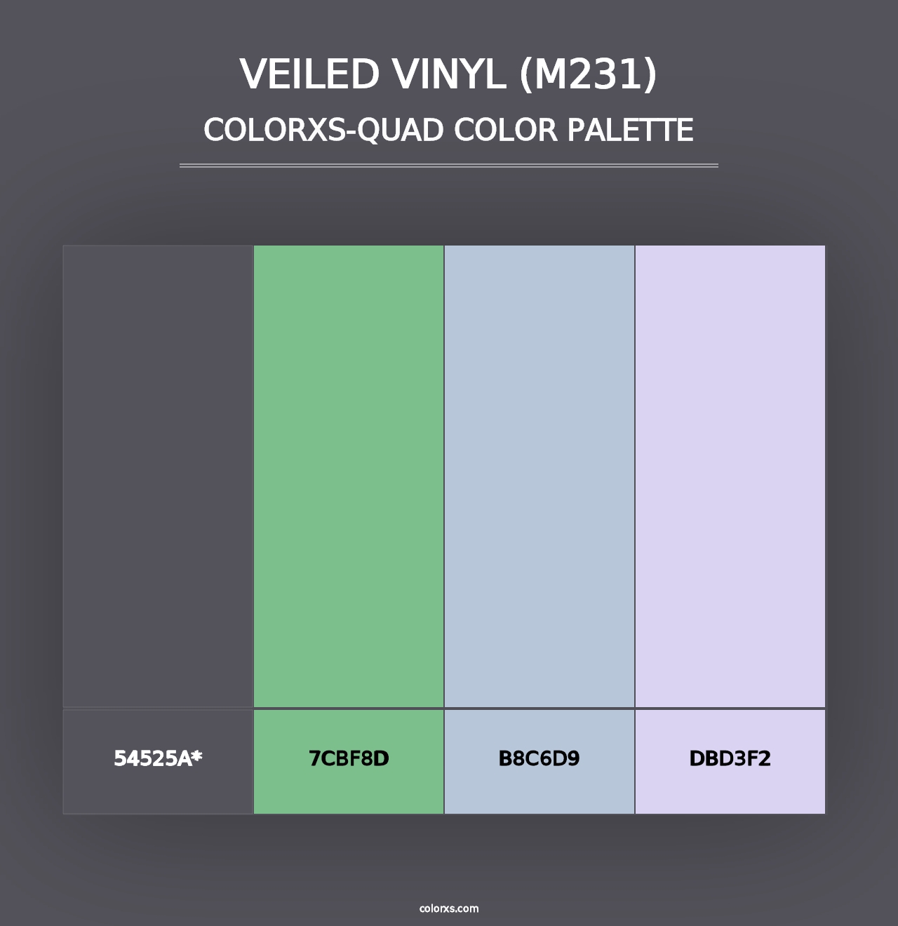 Veiled Vinyl (M231) - Colorxs Quad Palette