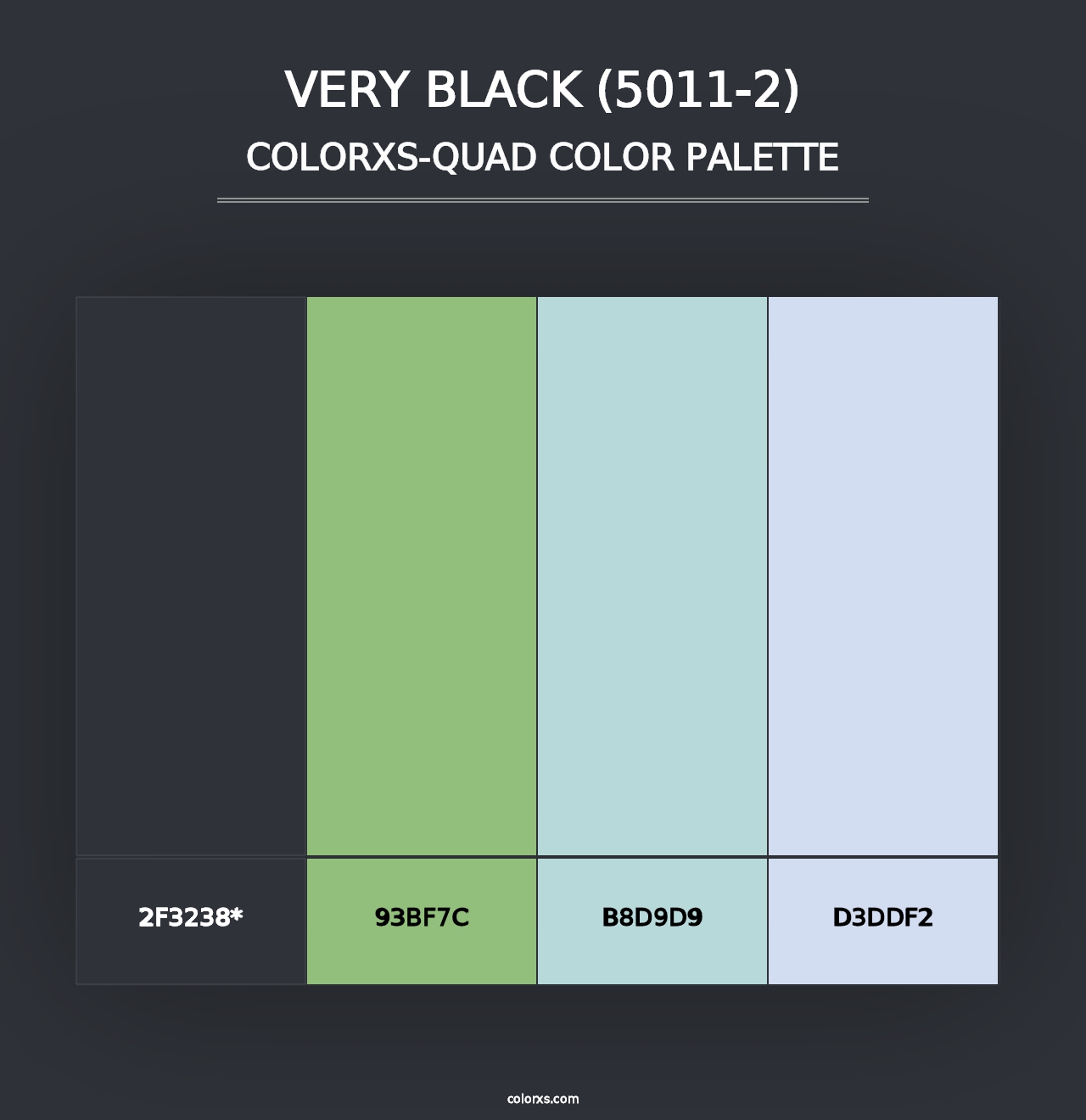 Very Black (5011-2) - Colorxs Quad Palette