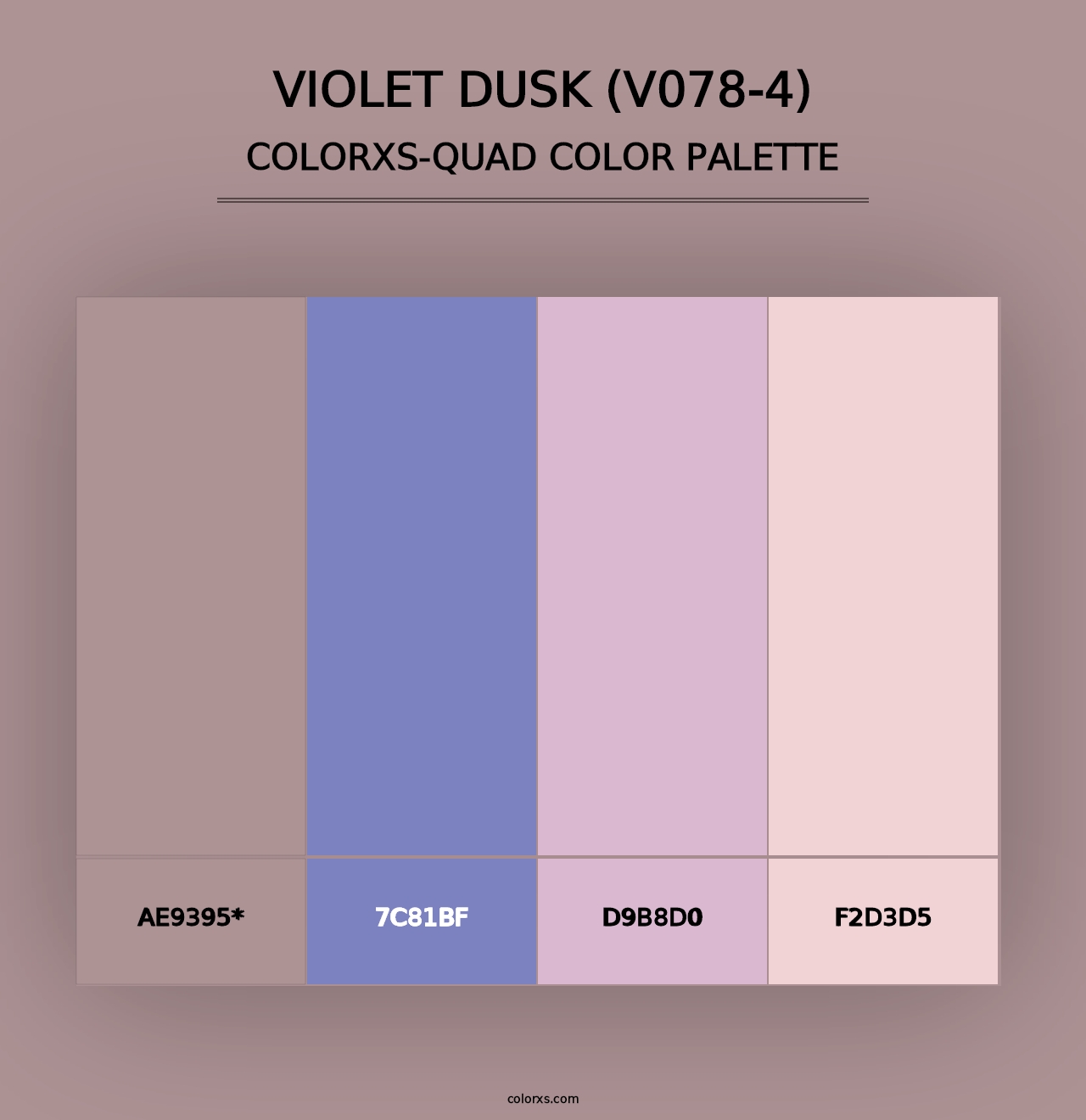 Violet Dusk (V078-4) - Colorxs Quad Palette