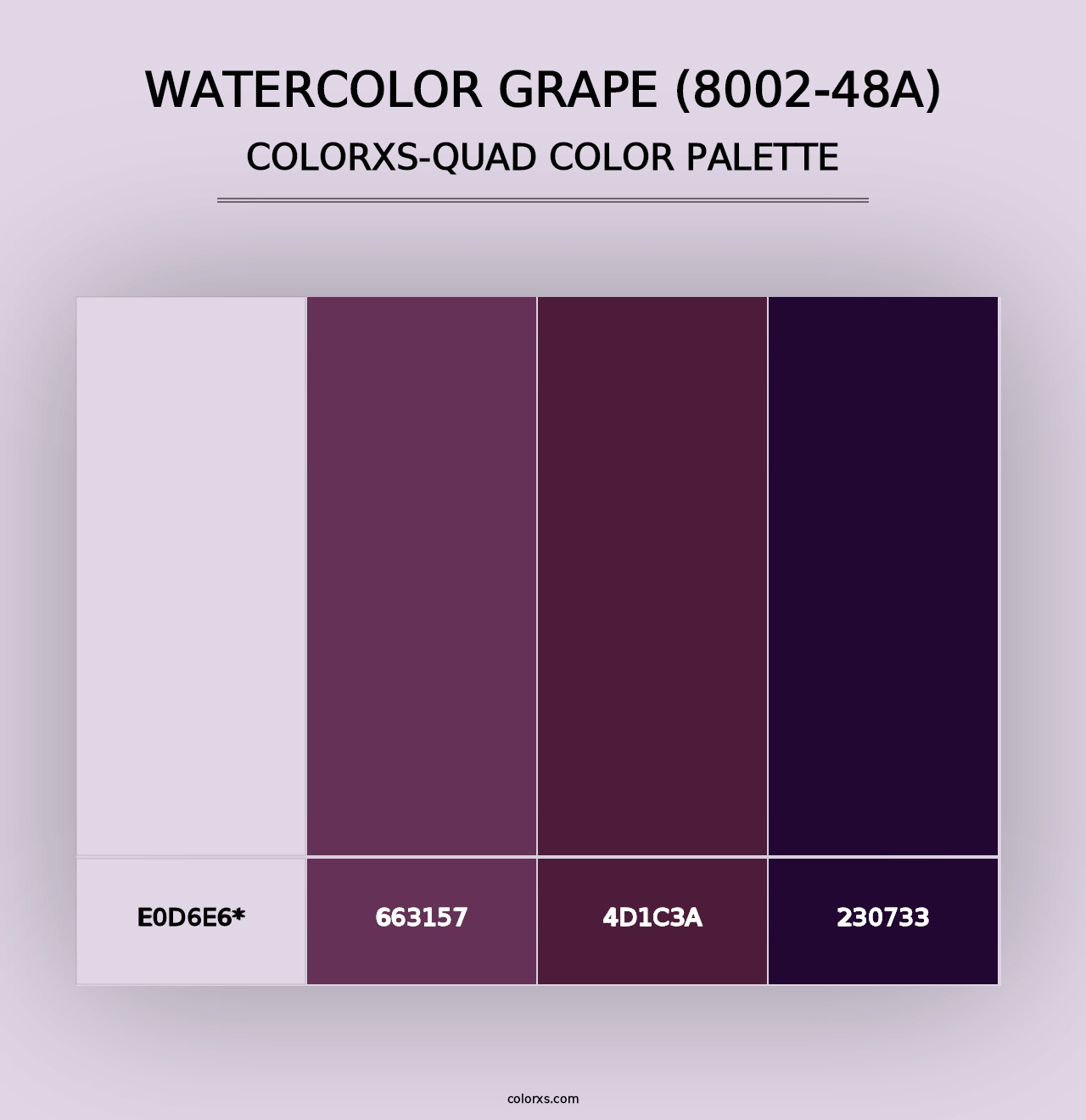 Watercolor Grape (8002-48A) - Colorxs Quad Palette