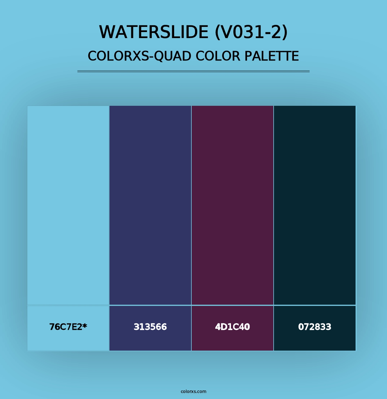 Waterslide (V031-2) - Colorxs Quad Palette