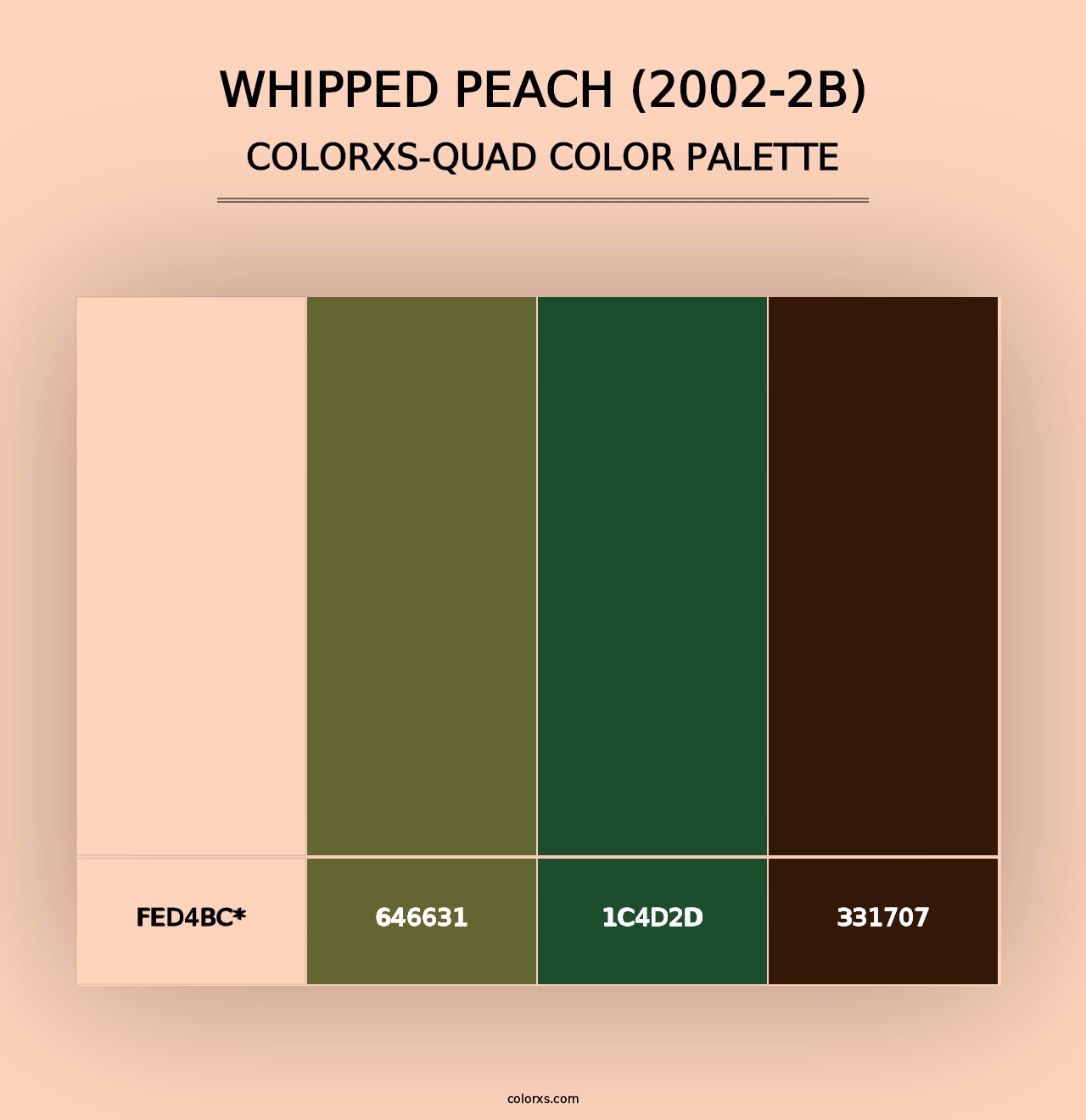 Whipped Peach (2002-2B) - Colorxs Quad Palette