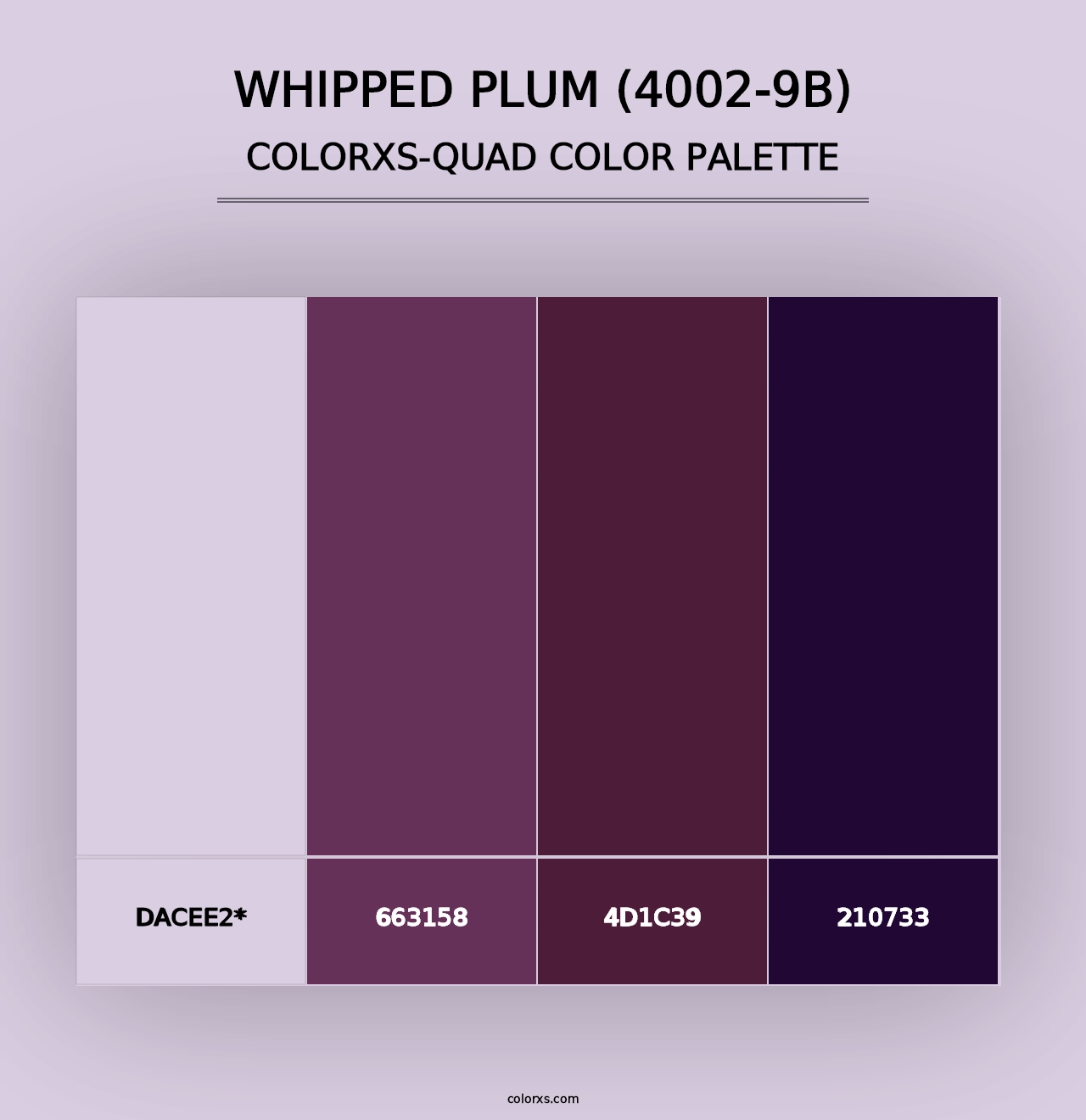 Whipped Plum (4002-9B) - Colorxs Quad Palette