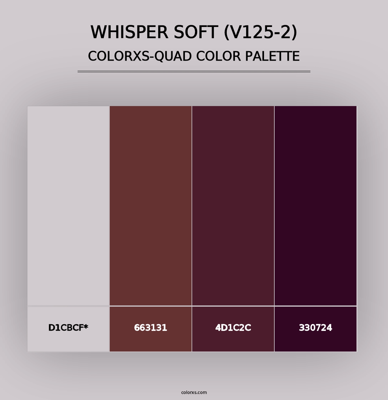 Whisper Soft (V125-2) - Colorxs Quad Palette