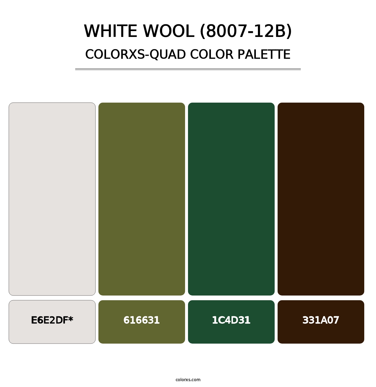 White Wool (8007-12B) - Colorxs Quad Palette