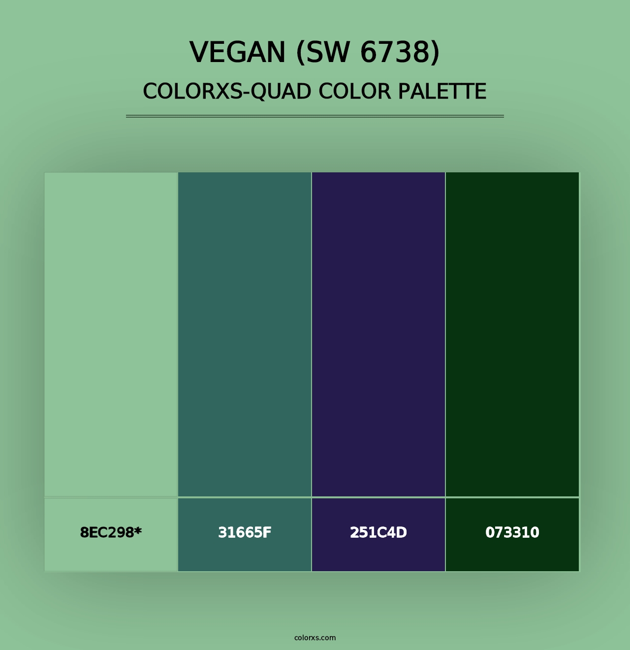 Vegan (SW 6738) - Colorxs Quad Palette