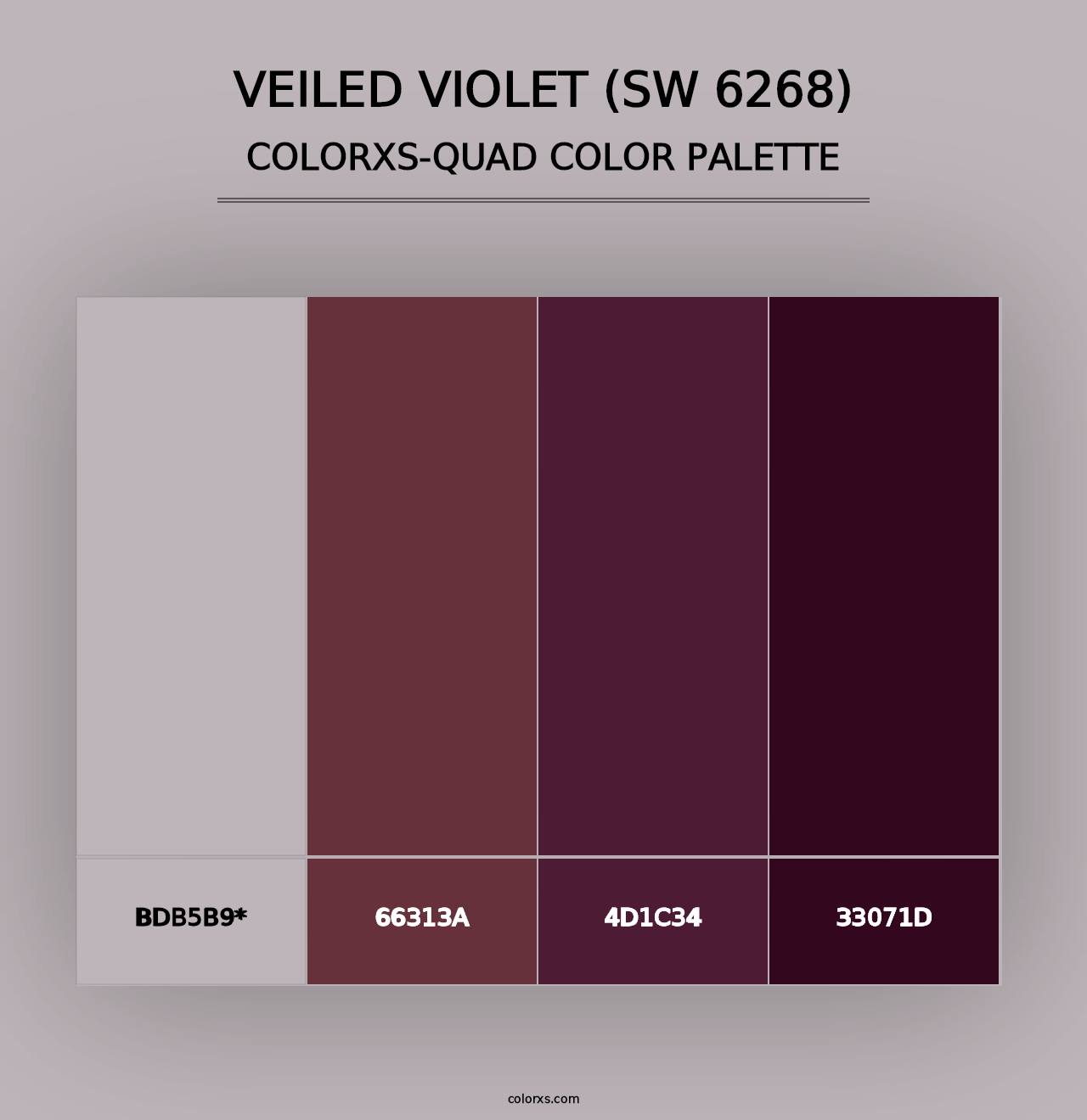 Veiled Violet (SW 6268) - Colorxs Quad Palette