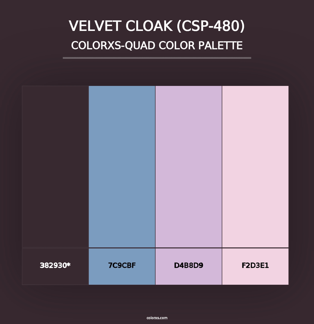 Velvet Cloak (CSP-480) - Colorxs Quad Palette