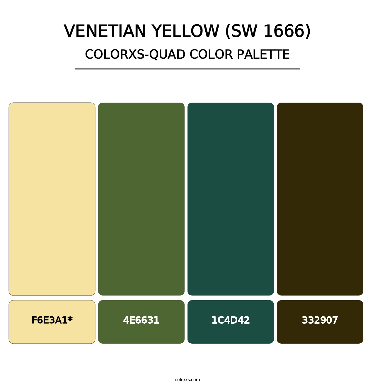 Venetian Yellow (SW 1666) - Colorxs Quad Palette